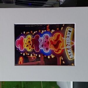 NWT- Ben & Jerry's Neon Sign Art Photo Print By Jack E. Stiddard 5x7/8x10 Mat